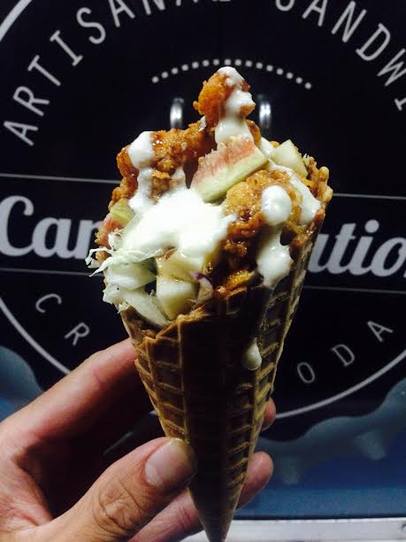 fried chicken cone modern american