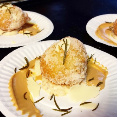 Plan Check's all-star cruller donut with candied rosemary, caramelized goat cheese