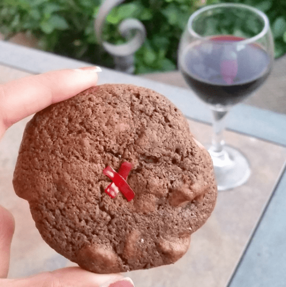 Dark Chocolate Red Wine Cookies - copyright 2015 Tanaya's Table